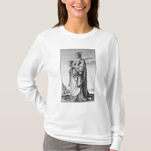 St. Barbara, etched by Wenceslaus Hollar, 1647 T-Shirt