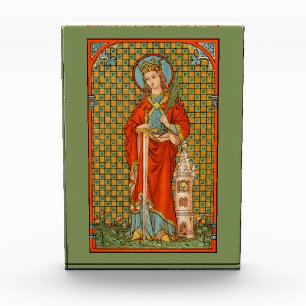 St. Barbara (JP 01) Vertical Paperweight or Photo Block