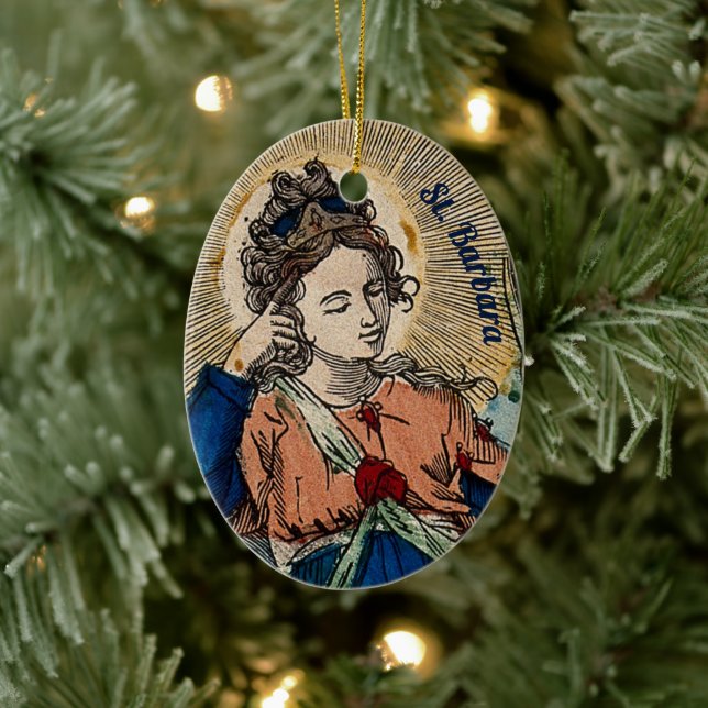 St. Barbara of Nicomedia (M 007) Ceramic Ornament (Tree)