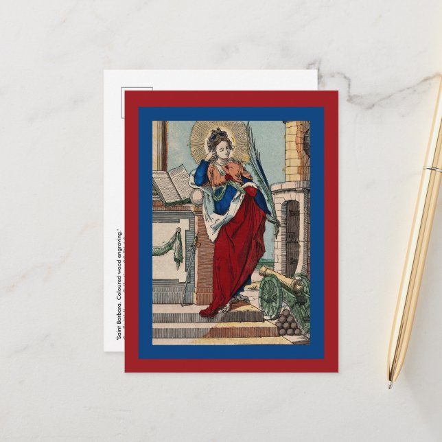 St. Barbara with Artillery (M 007) Postcard (Front/Back In Situ)