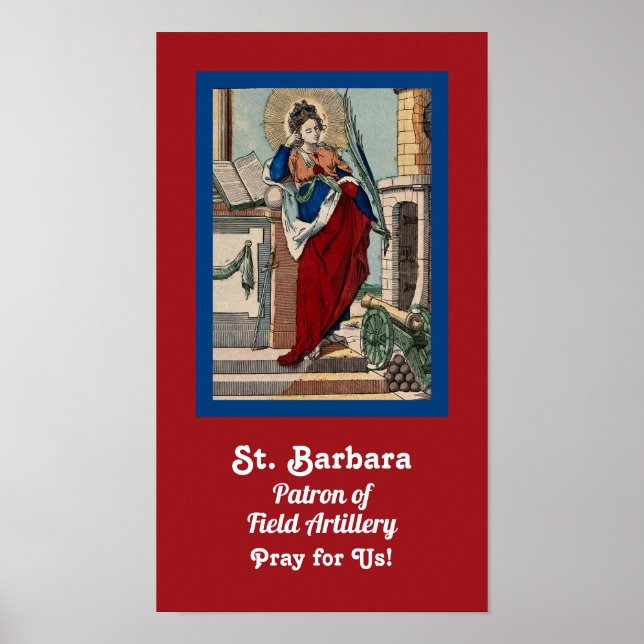 St. Barbara with Artillery (M 007) Poster (Front)