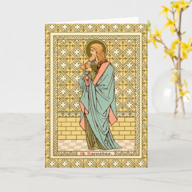 St. Barnabas the Apostle (RLS 02) Blank Greeting Card (Yellow Flower)