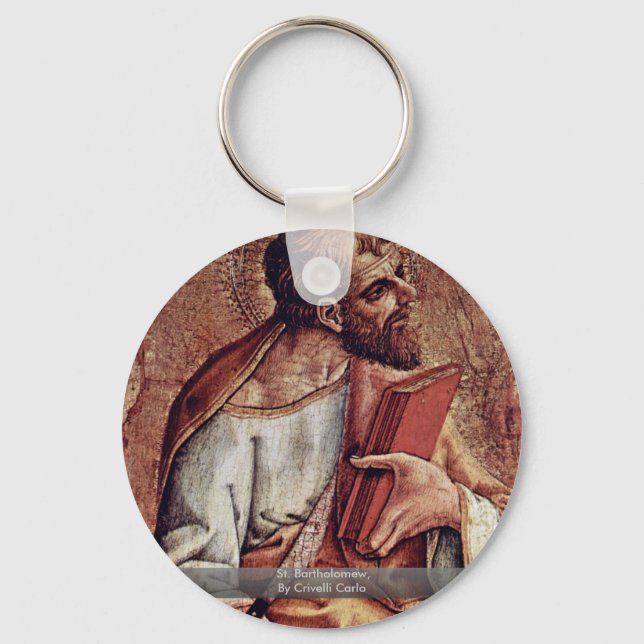 St. Bartholomew, By Crivelli Carlo Key Ring (Front)