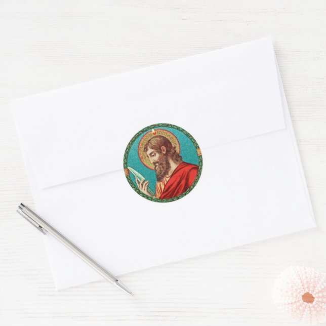 St. Bartholomew the Apostle (JMAS 03) Classic Round Sticker (Envelope)