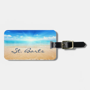 St. Barts beach sunrise Luggage Tag