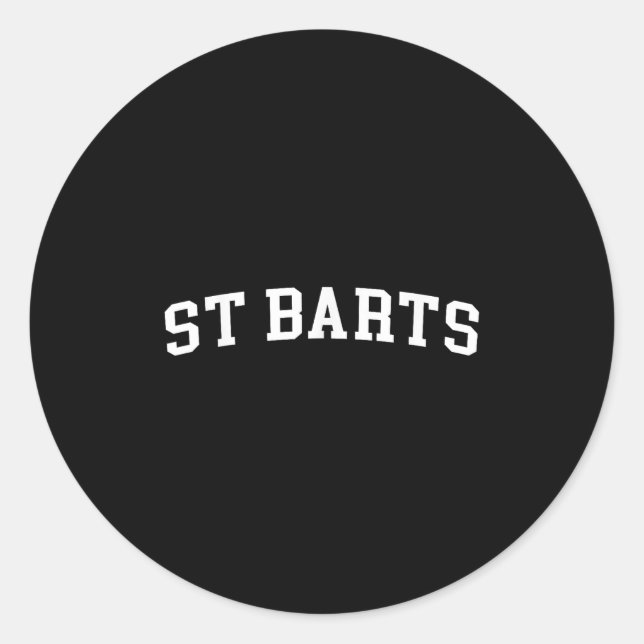 St Barts  Classic Round Sticker (Front)