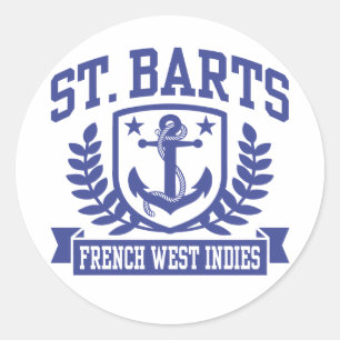 St. Barts French West Indies Classic Round Sticker