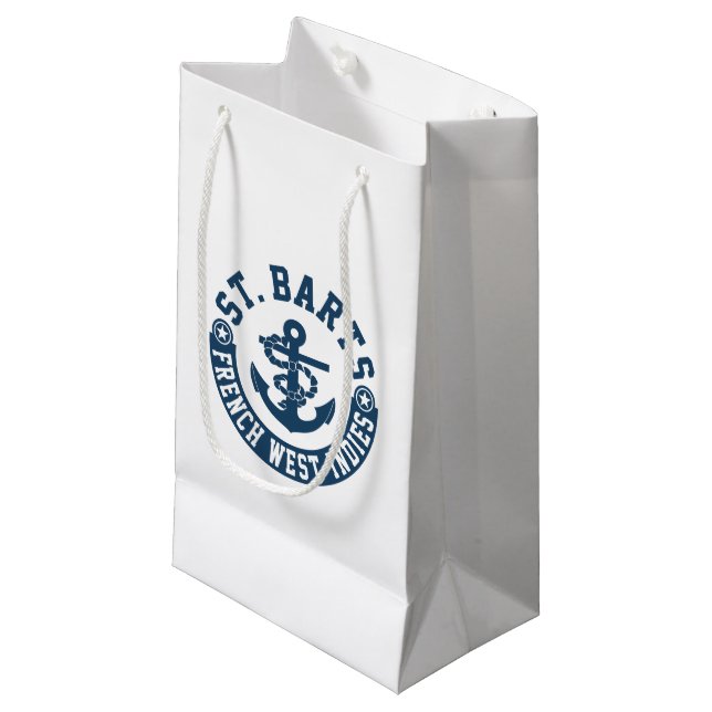 St. Barts French West Indies Small Gift Bag (Front Angled)