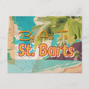 St. Barts Vintage Travel Poster Postcard