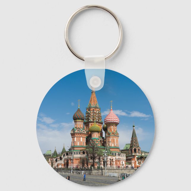St.Basil Cathedral in Moscow Key Ring (Front)