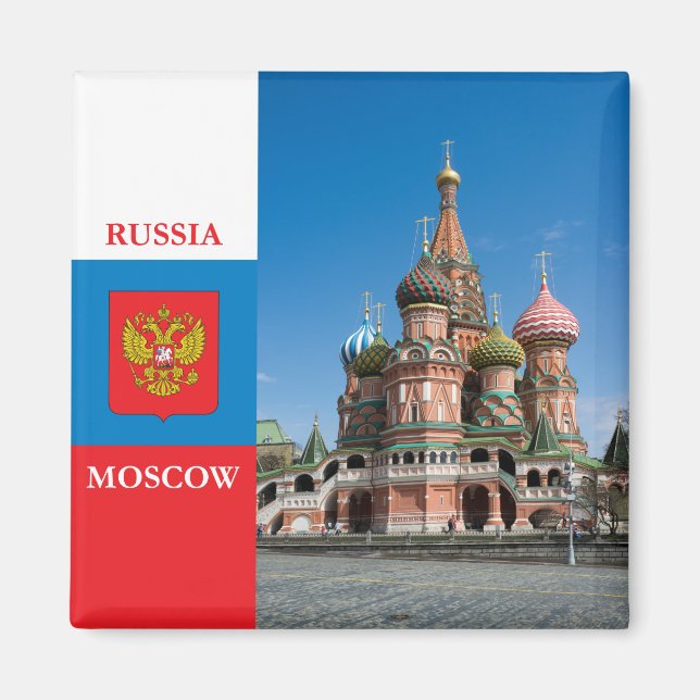 St.Basil Cathedral in Moscow Magnet (Front)