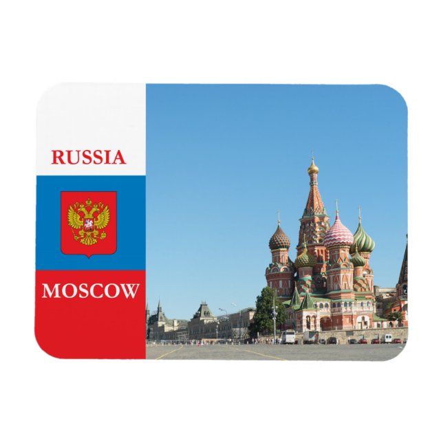 St.Basil Cathedral in Moscow Magnet (Horizontal)