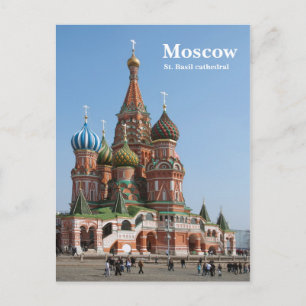 St. Basil cathedral in Moscow Postcard