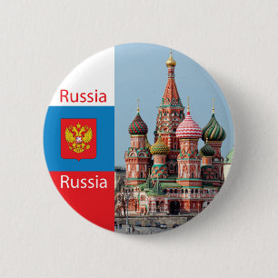 St. Basil cathedral. Russia 6 Cm Round Badge