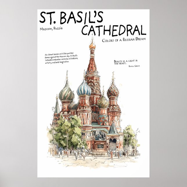 St. Basil’s Cathedral Poster  Moscow Russia (Front)