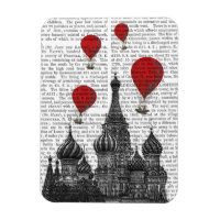 St Basil's Cathedral and Red Hot Air Balloons