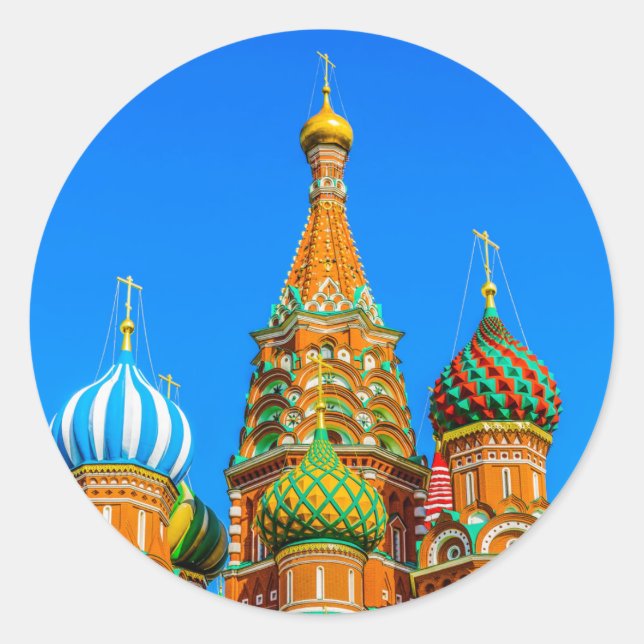 St. Basil's cathedral Classic Round Sticker (Front)