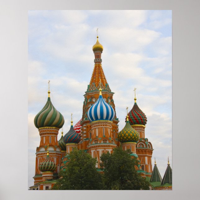 St. Basil's Cathedral in Red Square, Moscow Poster (Front)