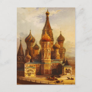 St. Basil's Cathedral, Moscow, Russia. Postcard