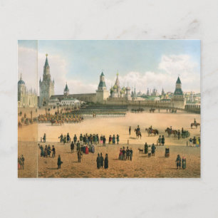 St. Basil's Cathedral seen from the Kremlin, from Postcard
