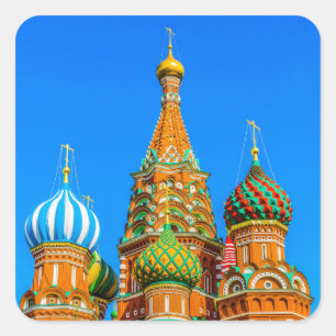 St. Basil's cathedral Square Sticker