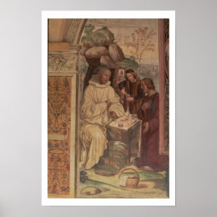St. Benedict against a Landscape, from the Life o Poster