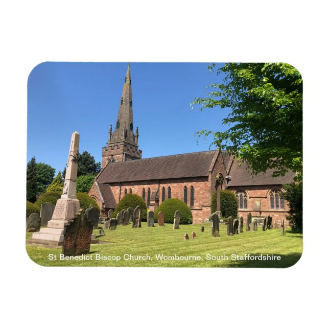 St Benedict Biscop Church Wombourne Staffordshire Magnet (Horizontal)