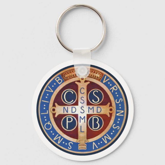 St. Benedict Exorcism Medal Key Chain (Front)