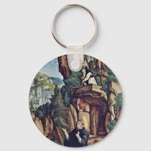 St. Benedict In Prayer By Meister Von Meßkirch (B Key Ring