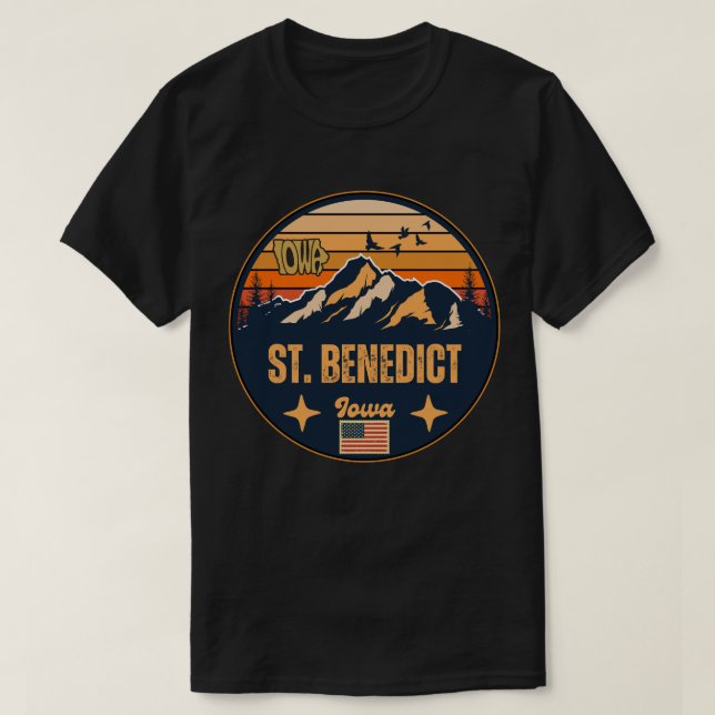 St. Benedict, Iowa T-Shirt (Design Front)