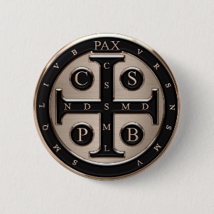 St. Benedict Medal 6 Cm Round Badge