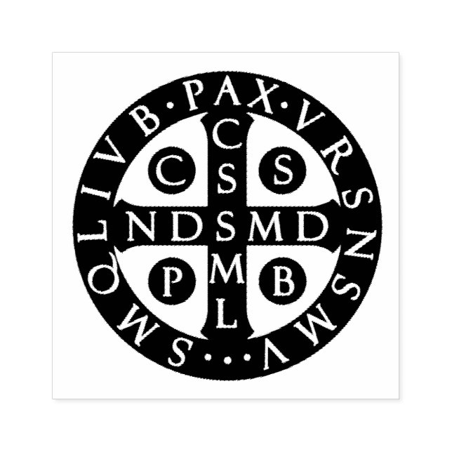 St. Benedict Medal Catholic Religious Rubber Stamp (Imprint)