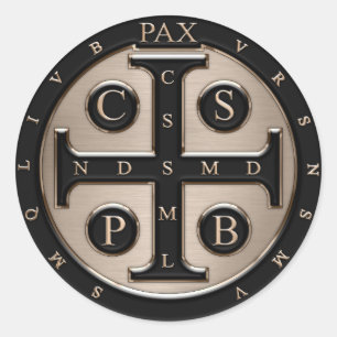 St. Benedict Medal Classic Round Sticker