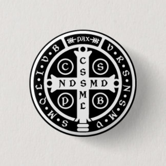 St. Benedict Medal Cross 3 Cm Round Badge