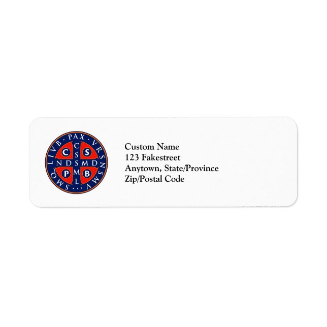 St. Benedict Medal Design Return Address Label (Front)