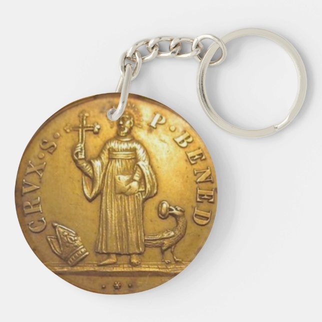 St Benedict medal Keychain (Back)