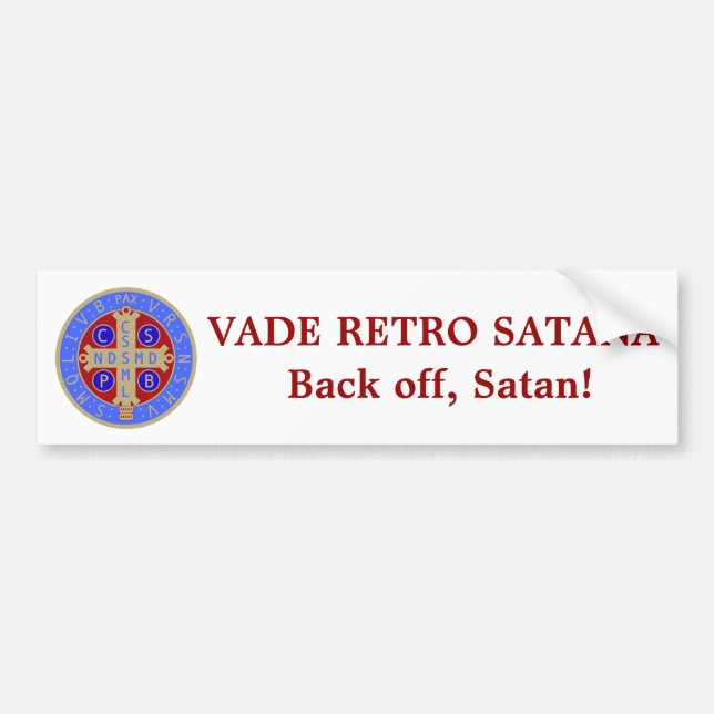 St. Benedict Medal Latin Bumper Sticker (Front)