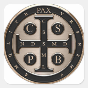 St. Benedict Medal Square Sticker