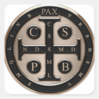 St. Benedict Medal Square Sticker