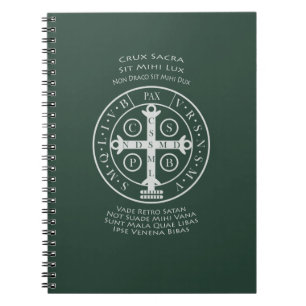 St Benedict Medal with Latin Prayer Notebook