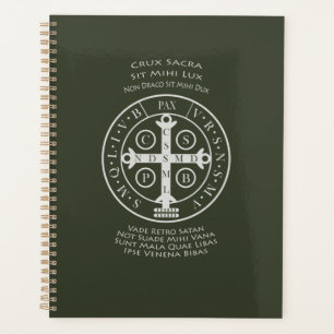 St Benedict Medal with Latin Prayer Planner