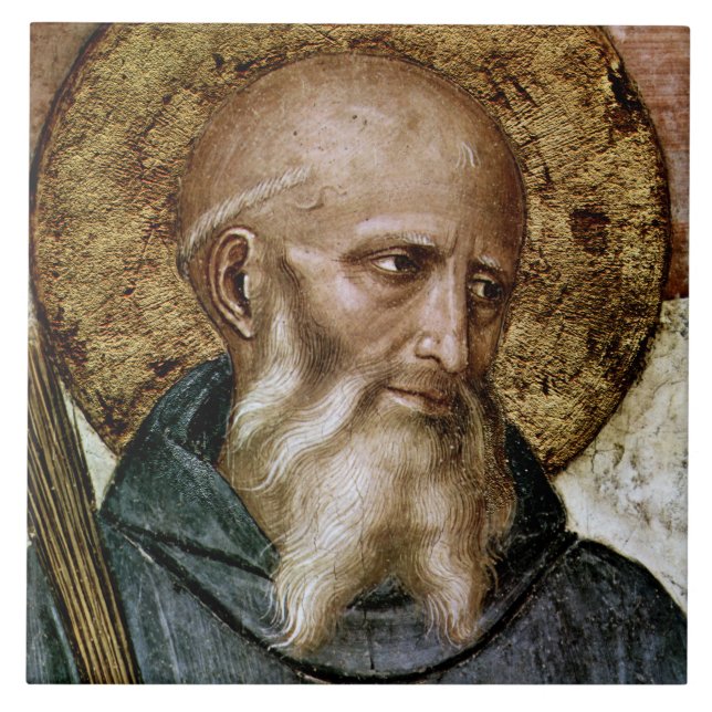 St. Benedict of Nursia Ceramic Tile (Front)