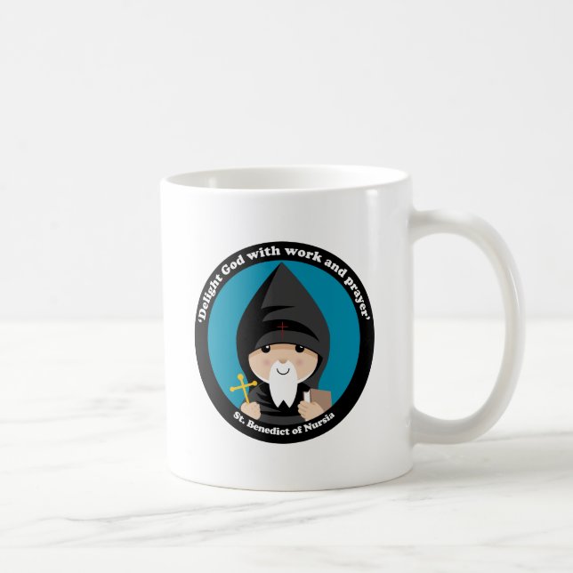 St Benedict of Nursia Coffee Mug (Right)