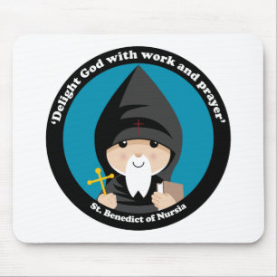 St Benedict of Nursia Mouse Pad