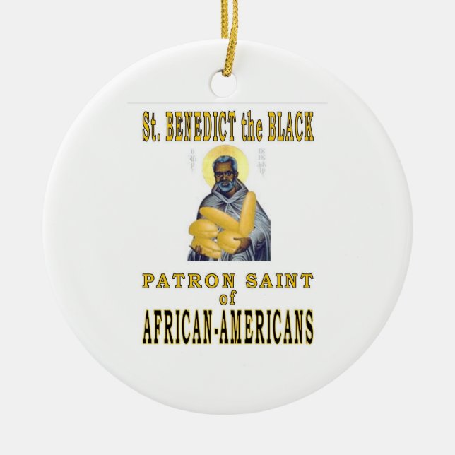 ST. BENEDICT the BLACK Ceramic Ornament (Front)