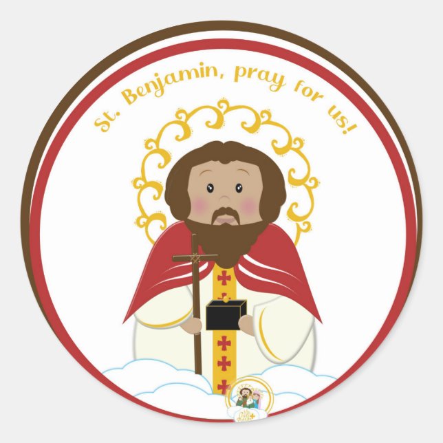St. Benjamin Classic Round Sticker (Front)