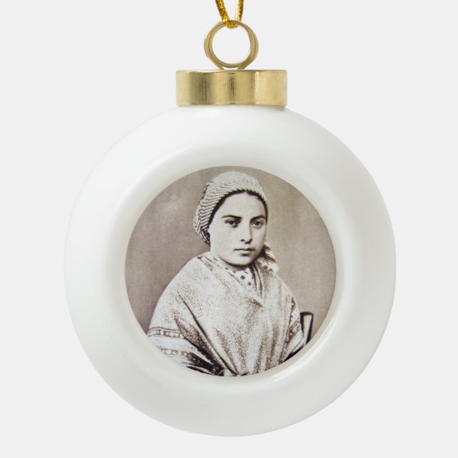 St.Bernadette Christmas Ornament (Front)