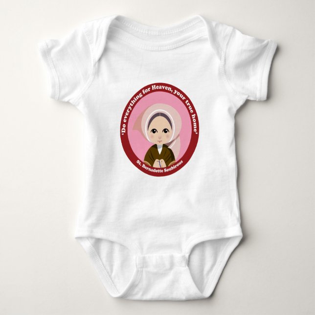 St. Bernadette Soubirous Baby Bodysuit (Front)