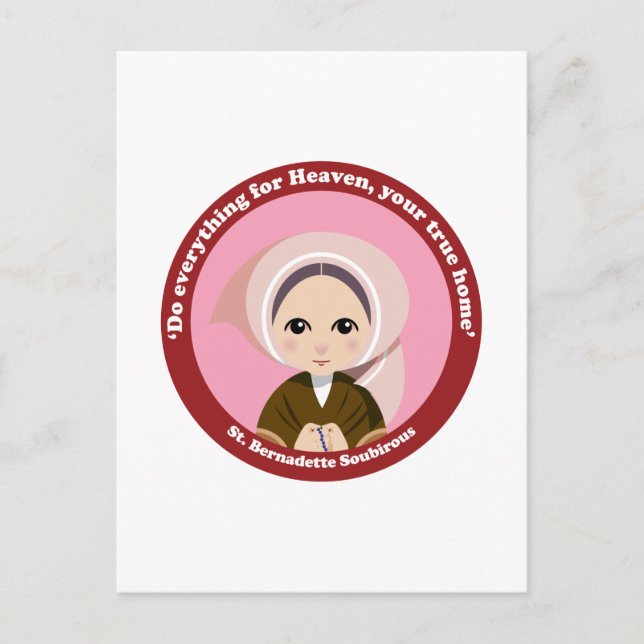 St. Bernadette Soubirous Postcard (Front)