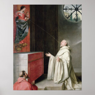 St. Bernard and the Virgin Poster